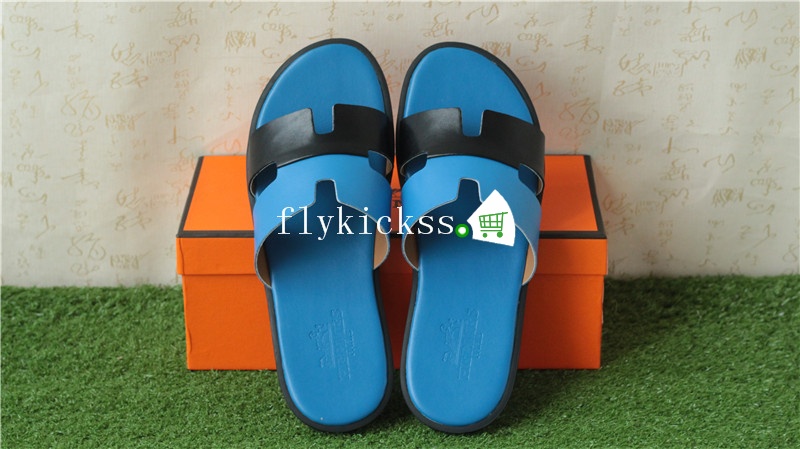 Hermes Slipper Blue Black